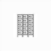 Quick Ship: Box Locker - Five Tiers - 3 Sections (Unassembled)