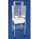 Open Top Small Parrot Cage with Stand
