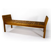 Teak Inlay Bench