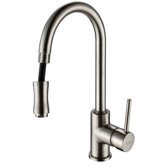 Single Handle Single Hole Kitchen Faucet with Lever Handle with Pull Down Hose