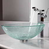 Broken Sink and Single Hole Faucet with Single Handle