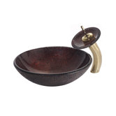 Callisto Glass Vessel Sink and Waterfall Faucet