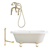 Portsmouth 60" Dual Tub with Deck Mount Faucet