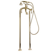 Traditional Floor Mount Tub Faucet with Metal Lever Handles
