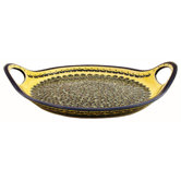 Round Serving Tray with Handles