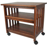 Mission TV/Printer Cart in Chestnut