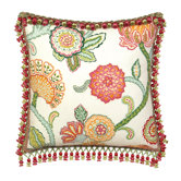 Portia Polyester Decorative Pillow with Tassel Trim