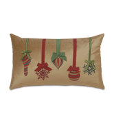 Deck The Halls Festive Ornaments Decorative Pillow