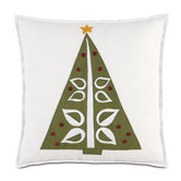 North Pole O Christmas Tree Decorative Pillow