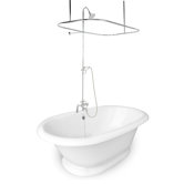 Heritage AcraStone Double Ended Bath Tub Faucet Package 2 in White