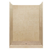 Basic Single Threshold Shower Base and Shower Wall