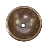 Hammerwerks FamilyCrest Fleur-di-lis Self Rimming Bathroom Sink