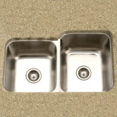 Medallion Classic Undermount Double Bowl 60/40 Kitchen Sink with Small Left Bowl in Satin