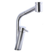 Techno Pull Out Single Handle Single Hole Kitchen Faucet