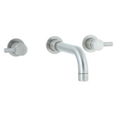 Techno Wall Mounted Bathroom Sink Faucet with Double Lever Handles