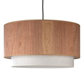 Woody 2 Light Drum Pendant
