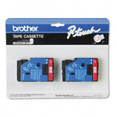 P-Touch Tc Tape Cartridges for P-Touch Labelers, 1/2W, 2/Pack