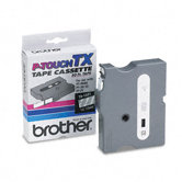 TX Tape Cartridge for PT-30/35/8000(XL), PTPC, White on Clear, 1/2w