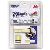 P-Touch Tz Standard Adhesive Laminated Labeling Tape, 1/2" X 16.4 Ft.