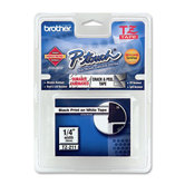 P-Touch Tze Standard Adhesive Laminated Labeling Tape, 1/4W