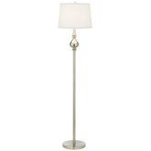 Teepa Floor Lamp in Brushed Nickel and Brushed Steel