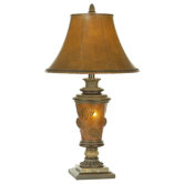 Pine Cone Glow Table Lamp in Etruscan Gold