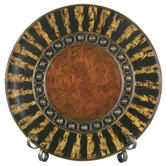 Gallery Asian Dynasty Plate with Stand in Natural Parchment
