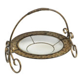 Saddlebrook Glass Plate with Stand in Appaloosa Bronze