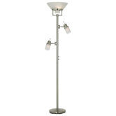 Tree Torchiere Floor Lamp with Swing Arm in Steel