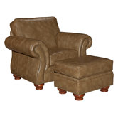 Tahoe Leather Chair and Ottoman