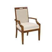 Suede Upholstered Back Arm Chair
