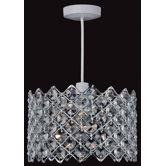 26cm Non - Electric One Light Crystal Pendant in Chrome