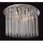 Axis Ten Light Round Flush Mount in Chrome