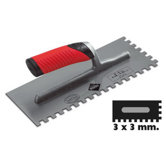 Jagged Trowel with Open Rubiflex Handle