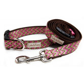 Fuchsia Chevron Dog Collar