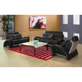 Arthur 3 Piece Leather Sofa Set