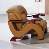 Chrysocolla Leather Chair