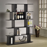 Fuzion Bookcase/Display Stand in Black