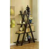 Torey Five-Shelves Bookcase / Display Cabinet in Coffee Bean