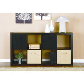 Sloane 8-Shelf Bookcase with Removable Fabric Bin