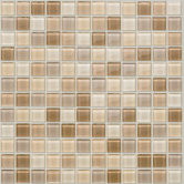 Glass Mosaic 12" Tile Accent in Vanilla