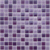 Glass Mosaic 12" Tile Accent in Rose