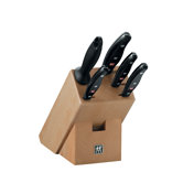 Pollux 6 Piece Knife and Natural Wood Block Set
