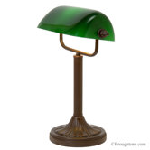 Banker's Table Lamp in Green
