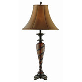 Antique Copper Roped Table Lamp (Set of 2)