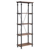 Urban Natural Poplar and Iron Etagere