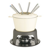 Master Class 6 Piece Fondues Enamelled Gift Set in Cream