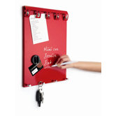 Metro Kitchen Magnetic Memo Board with Pen in Red