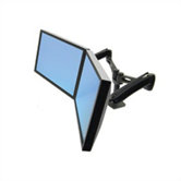 LX Dual Side by Side Arm in Silver (Up to 24" Screens)