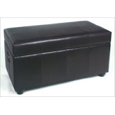 Leather Bedroom Storage Ottoman
